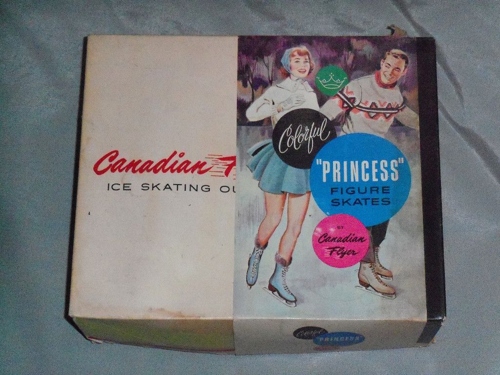 Brunswick Canadian Flyer Princess Figure Skates w Original Box