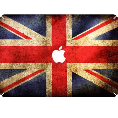 UK Flag Decal Skin Sticker for Macbook White Pro Air 13 13.3 w/ Apple