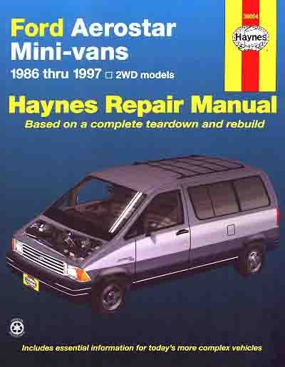 Ford Aerostar Minivan Repair Shop Service Manual 1994 1995 1996 1997