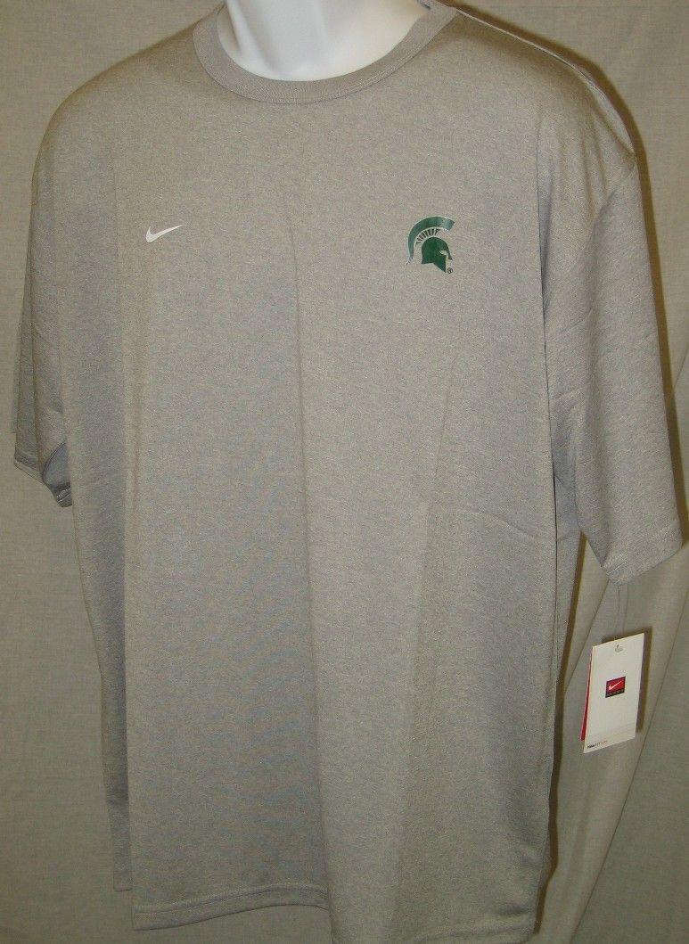 Michigan State Spartans Dri Fit Shirt Gray SS
