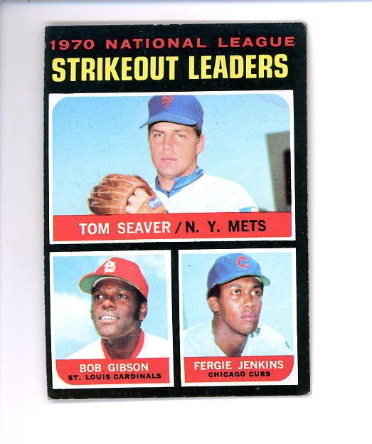  72 NL Strikeout Leaders Tom Seaver Bob Gibson Ferguson Jenkins