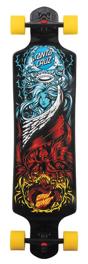 Santa Cruz Heads or Tails Drop Down 10 x 40 Complete Skateboard