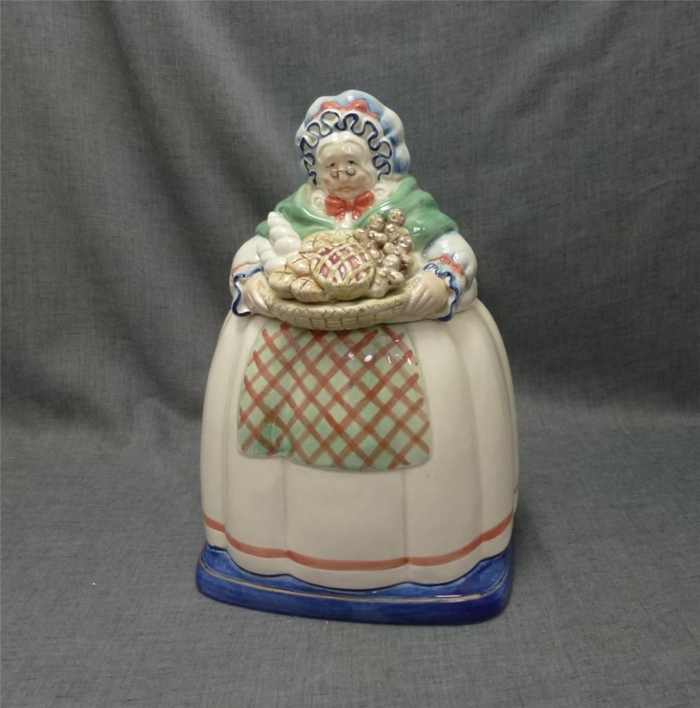 Fitz And Floyd Cookie Jar 1986 Granny Baker bread gingerbread boy Pie