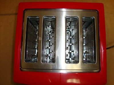 kenmore 4 slice toaster red