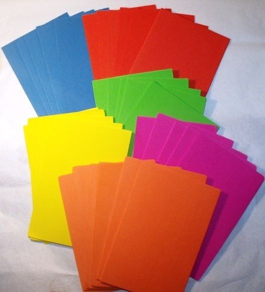 64 FOAM SHEET LOT 4x6 Blue Green Red Orange Yellow Purple Craft Art