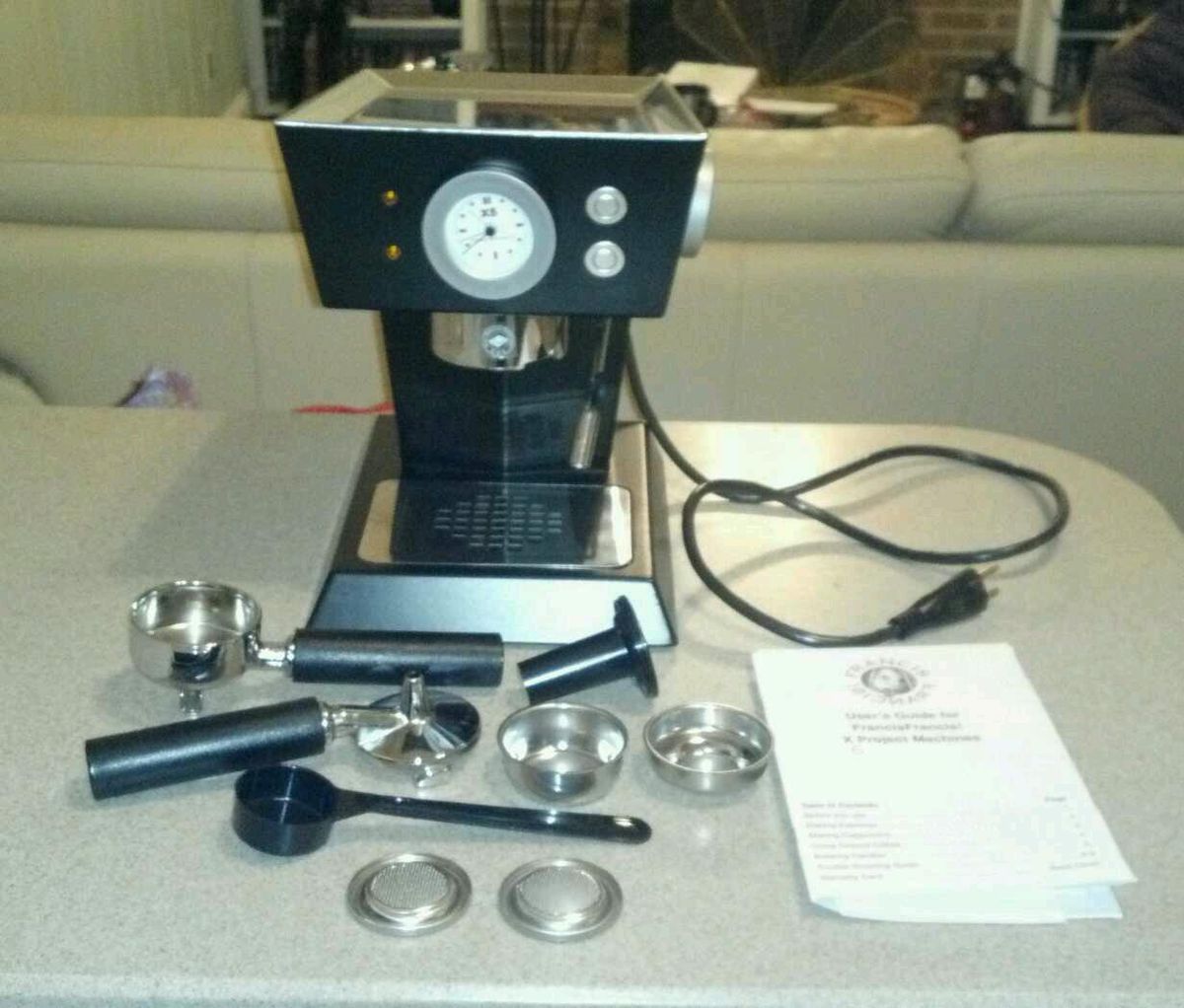 FRANCIS FRANCIS X5 ESPRESSO MACHINE with MANY EXTRA ACCESSORIES WORKS