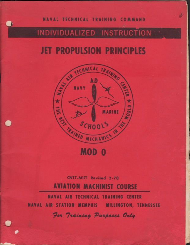  Training Manual Jet Propulsion Memphis Naval Air Station Navy