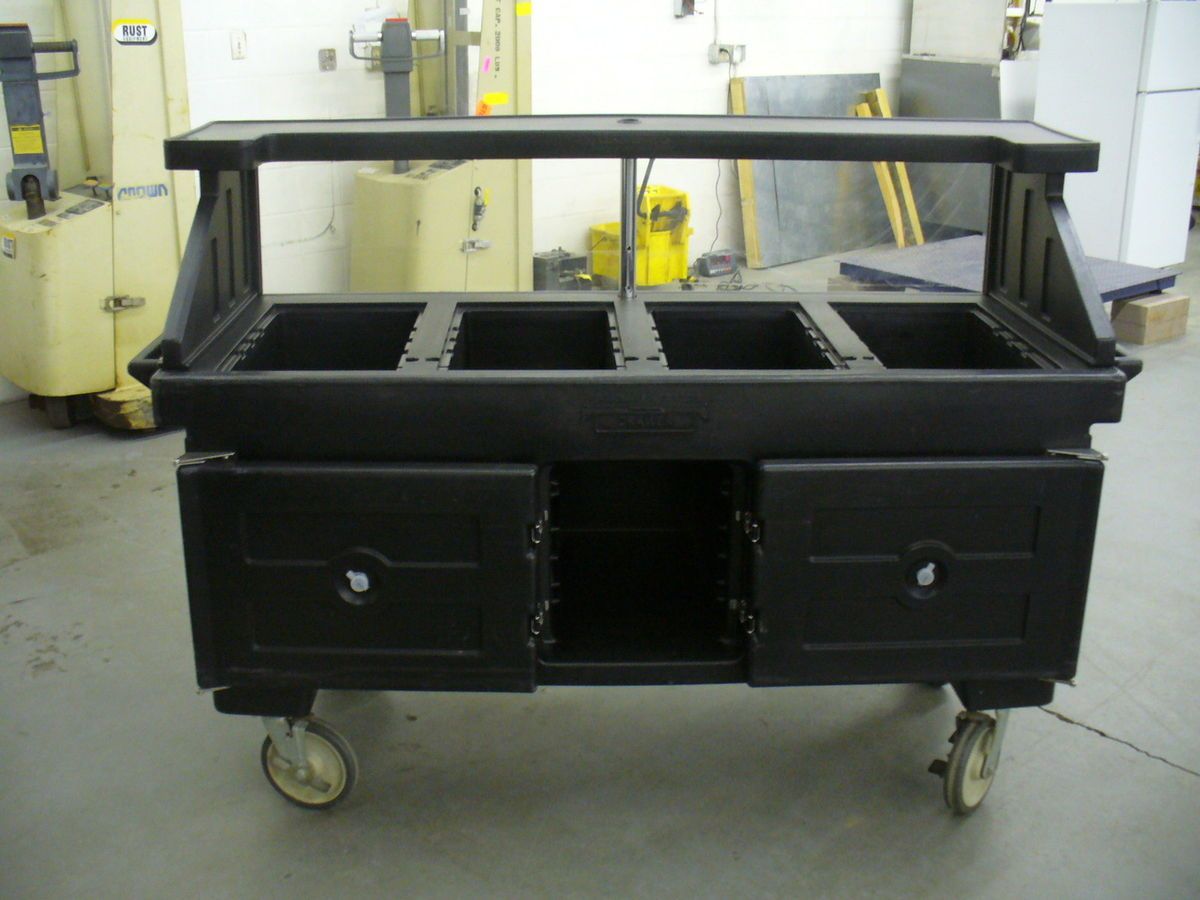 Mobile Food Service Merchandising Cart Serving Buffet Cambro