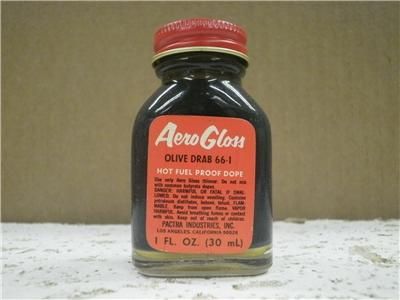 Pactra Aero Gloss Paint 1 FL oz Bottle Olive Drab 66 1 Must Stir L100