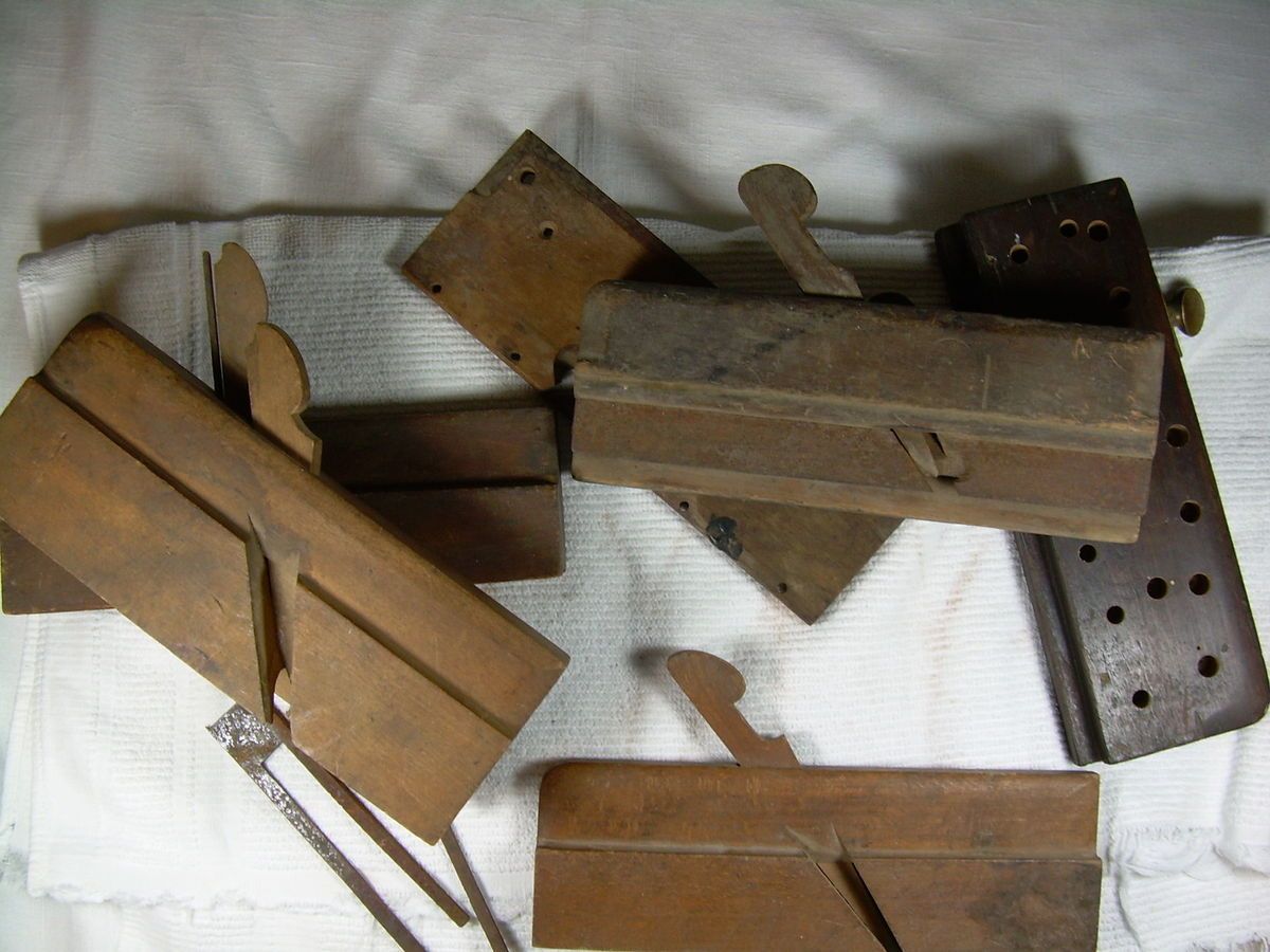  Antique Wood Wooden Molding Planes Lot of 6
