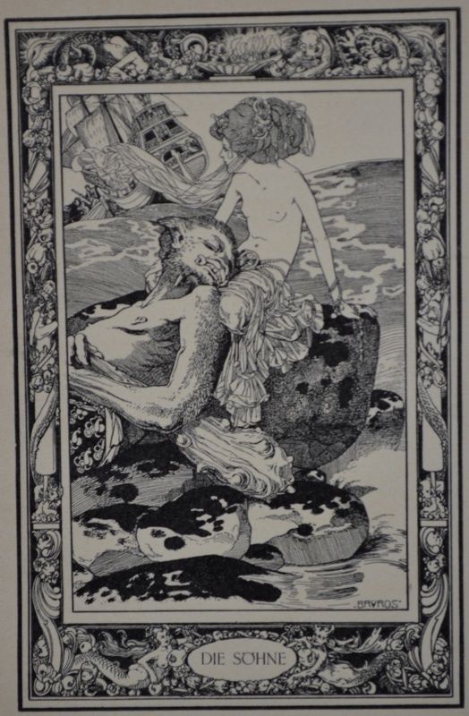 Franz Von Bayros Illustration from Basiles Pentameron 1909 Die Sohne