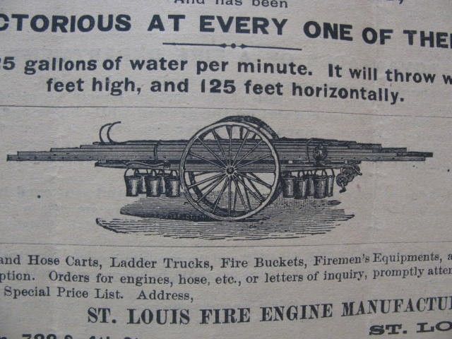 1880s Very RARE Little Giant Antique Hand Fire Engine Sales Brochure