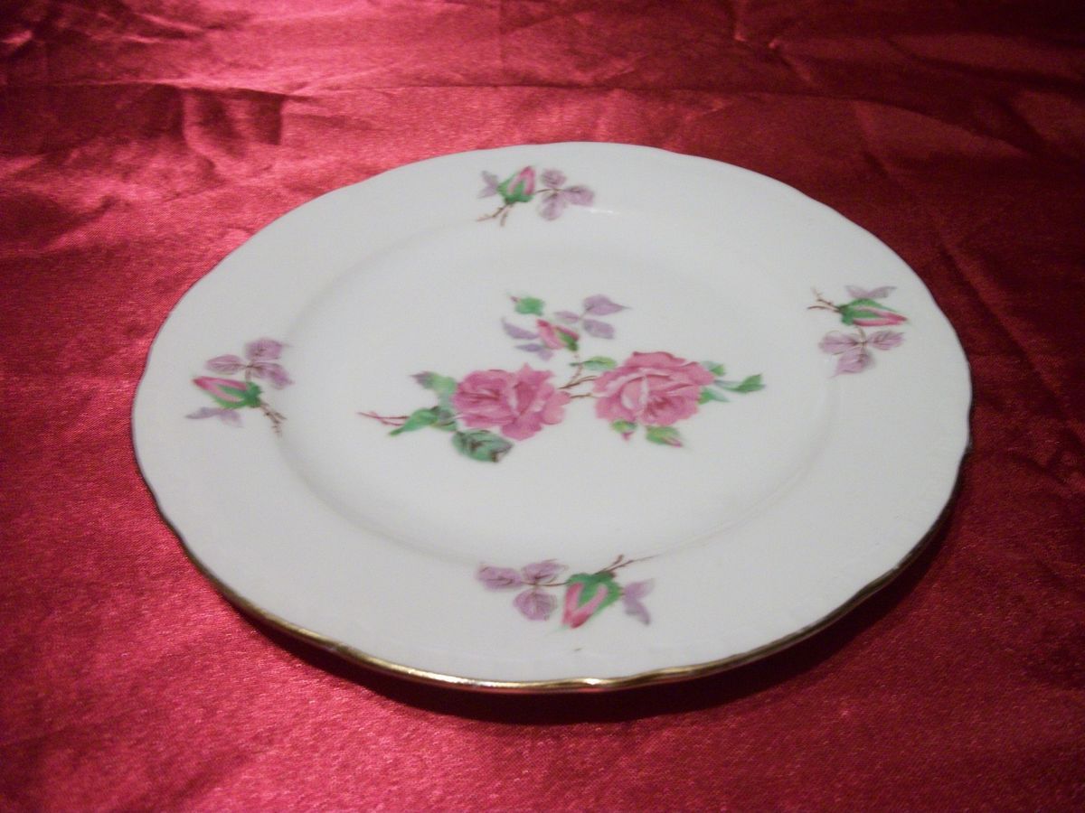 FINE BOHEMIAN CHINA MADE IN CZECHOSLOVAKIA BREAD BUTTER PLATE