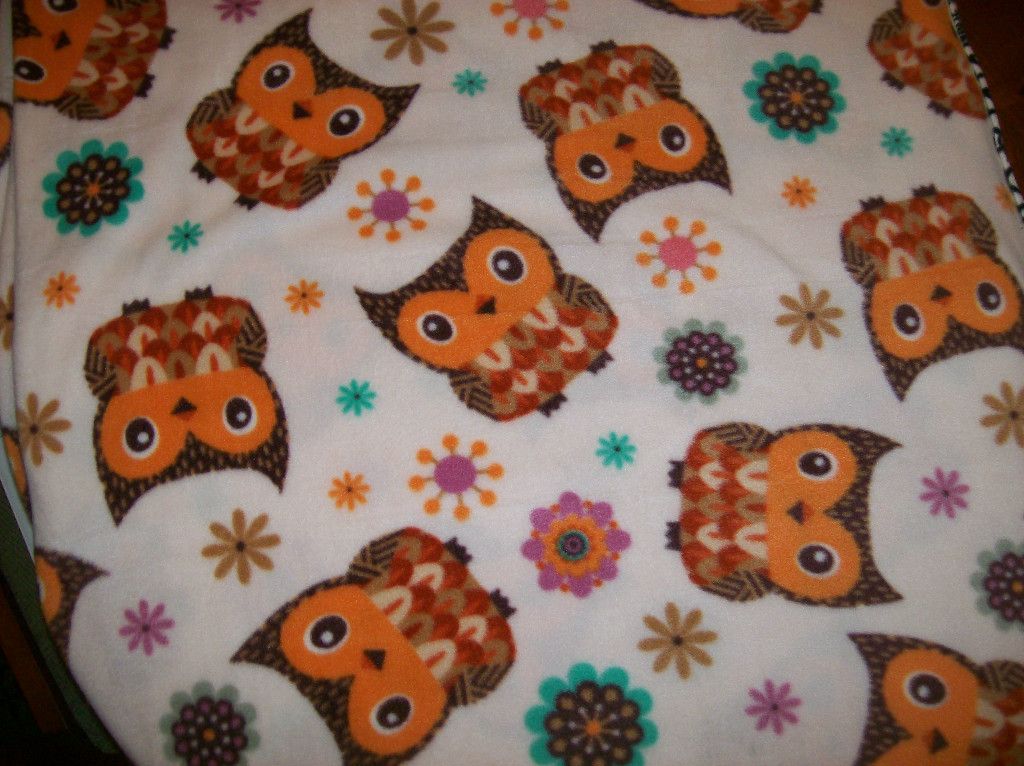 Wonderful Wise Owl Fleece Fabric by The Yard