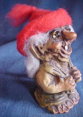 Fosse Troll 263 Laughing Red Hat Norway Tomte 6” w/ Tag Norway