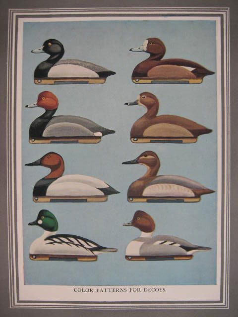 1947 Duck GOOSE Hunting Decoy Call Winchester Remington Prints HB DJ