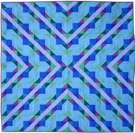 Quilt Top Pattern Hugs & Kisses Baby Throw King Sizes Jewel Tone Tonal