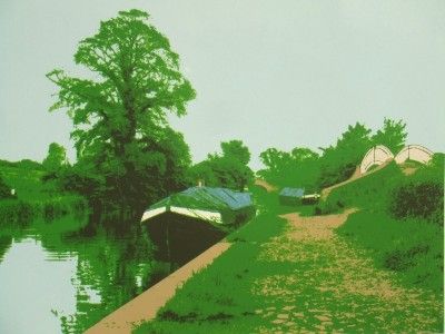 Serigraph Screen Print Braunston Grand Canal Tom Adams