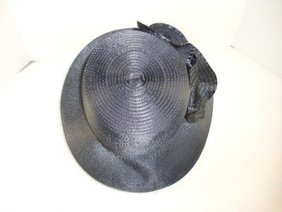 Frank Olive 9075383 Black Paper Straw Church Kentucky Derby Womens Hat