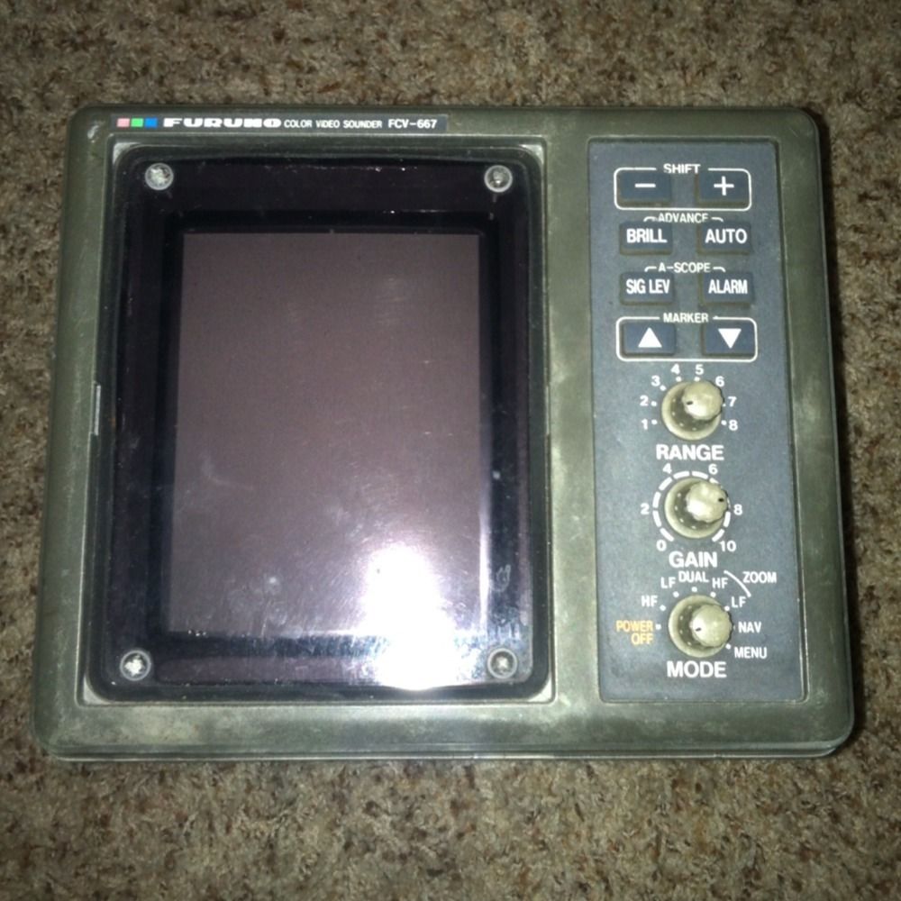 Furuno FCV 667 Color Video Depth Sounder Fish Finder Used 