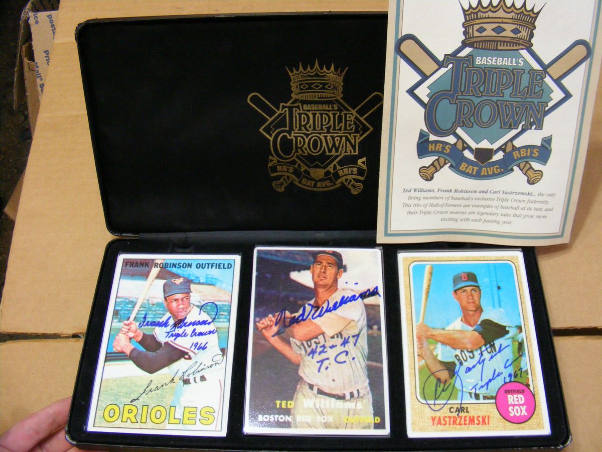   TRIPLE CROWN CARD SET TED WILLIAMS FRANK ROBINSON CARL YASTRZEMSKI