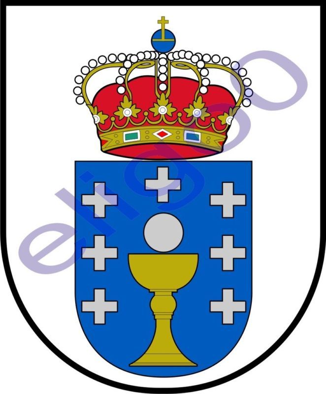 1x Sticker Escudo de Galicia Spain Coat of Arms Decal