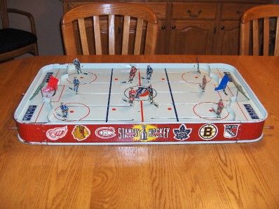  Toys 56 Stanley Cup Pro Old Tin Metal Table Top Hockey Game