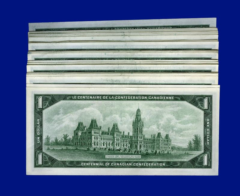 Sale BC 45A $1 1967 Forty Three Examples 100th Anniversary 1867 1967