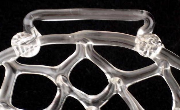 Steuben Art Glass Lattice Basket with Handles 8 1 4 w Circa 1912 Sale