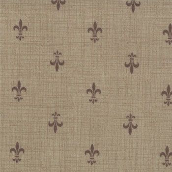 Moda French General Rouenneries Deux Fleur de Lis Fabric in Roche