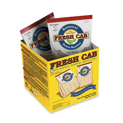 Fresh Cab 4 Pouch PK Botanical Rodent Control Repellent