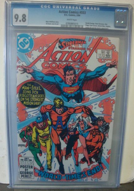 Action Comics 553 CGC 9 8 Superman Forgotten Heroes