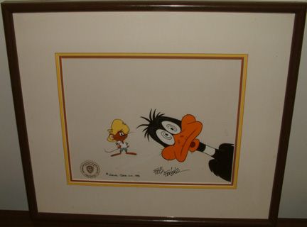 Friz Freleng Signed Production Cel Daffy Duck 1983