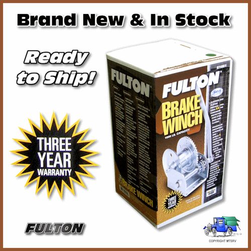 Fulton K1051 Automatic 1000 lb Brake Winch / 3 Year Warranty NEW