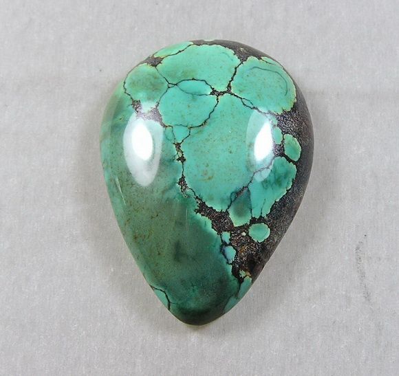 freeform spiderweb turquoise gemstone cabochon