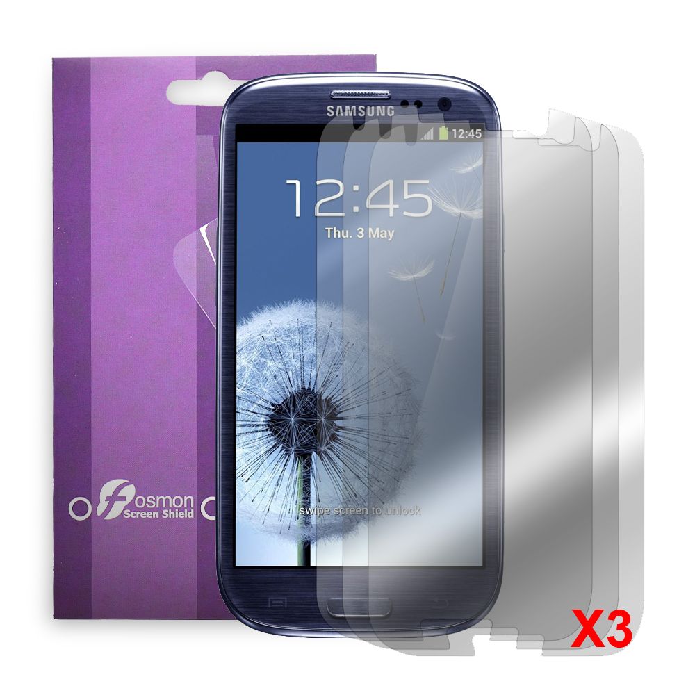 Fosmon 3X Ultra Clear Screen Protector for Samsung Galaxy S3 s III