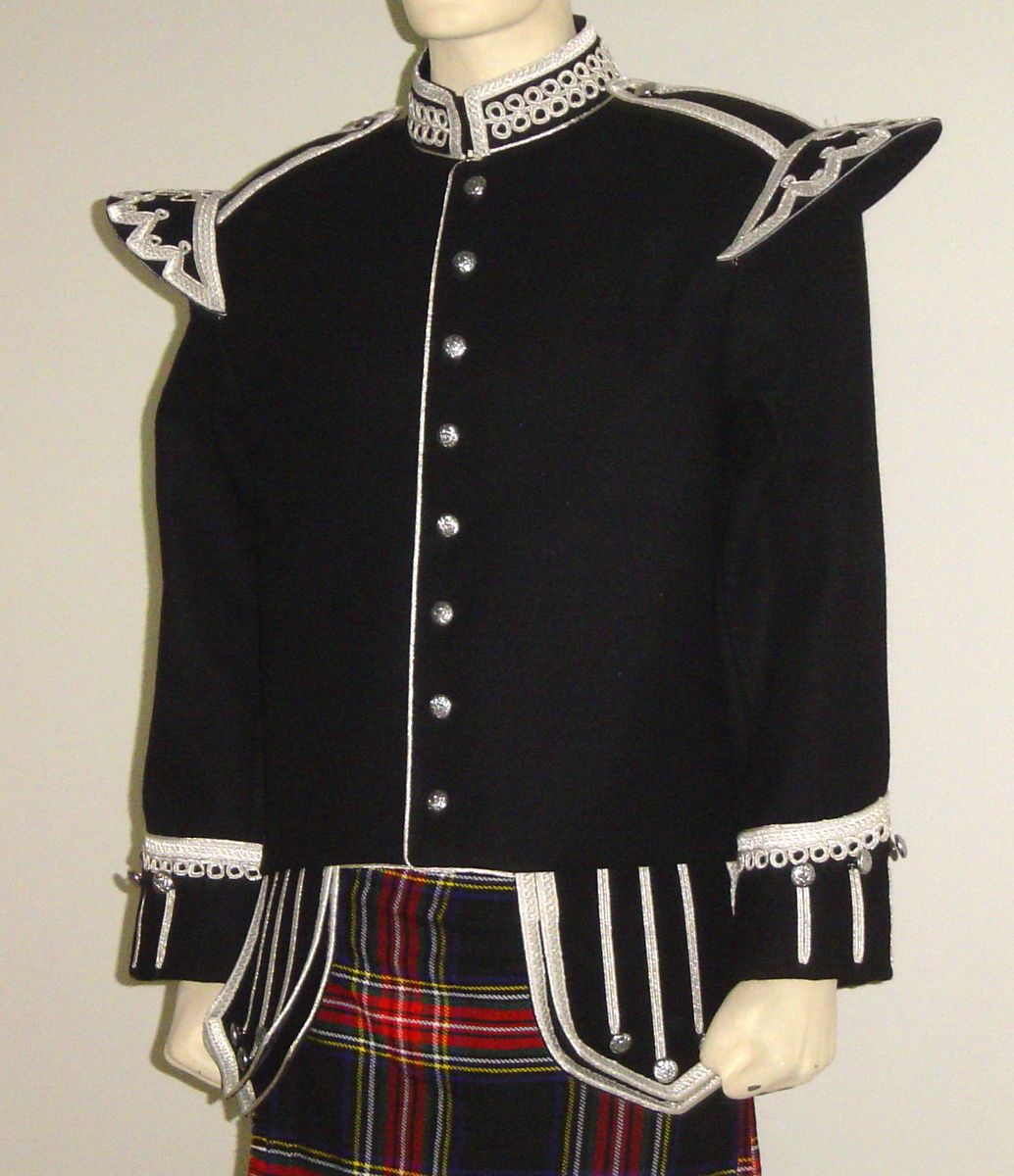 Geoffrey Military Piper Drummer Doublet Tunic Jacket 100 New Wool TU2F