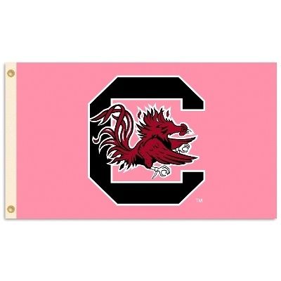 South Carolina Gamecocks Pink Breast Cancer Awareness 3x5 Banner Flag