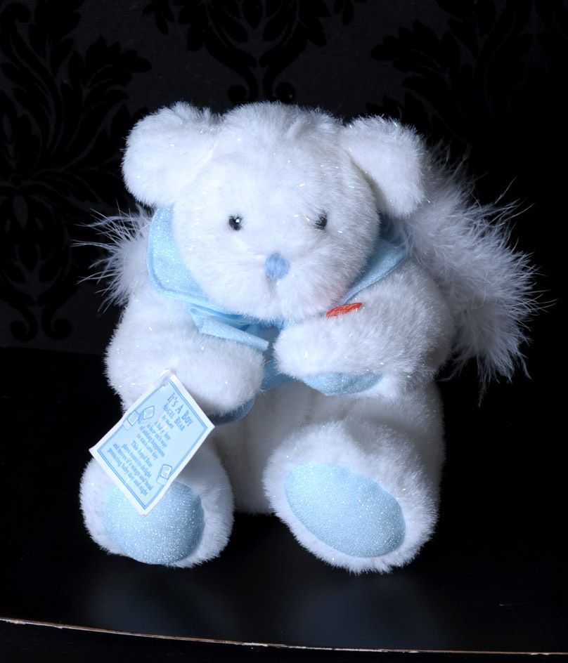 GANZ Its A Boy Angel Bear Stuffed Animal Plush Toy Moves & plays