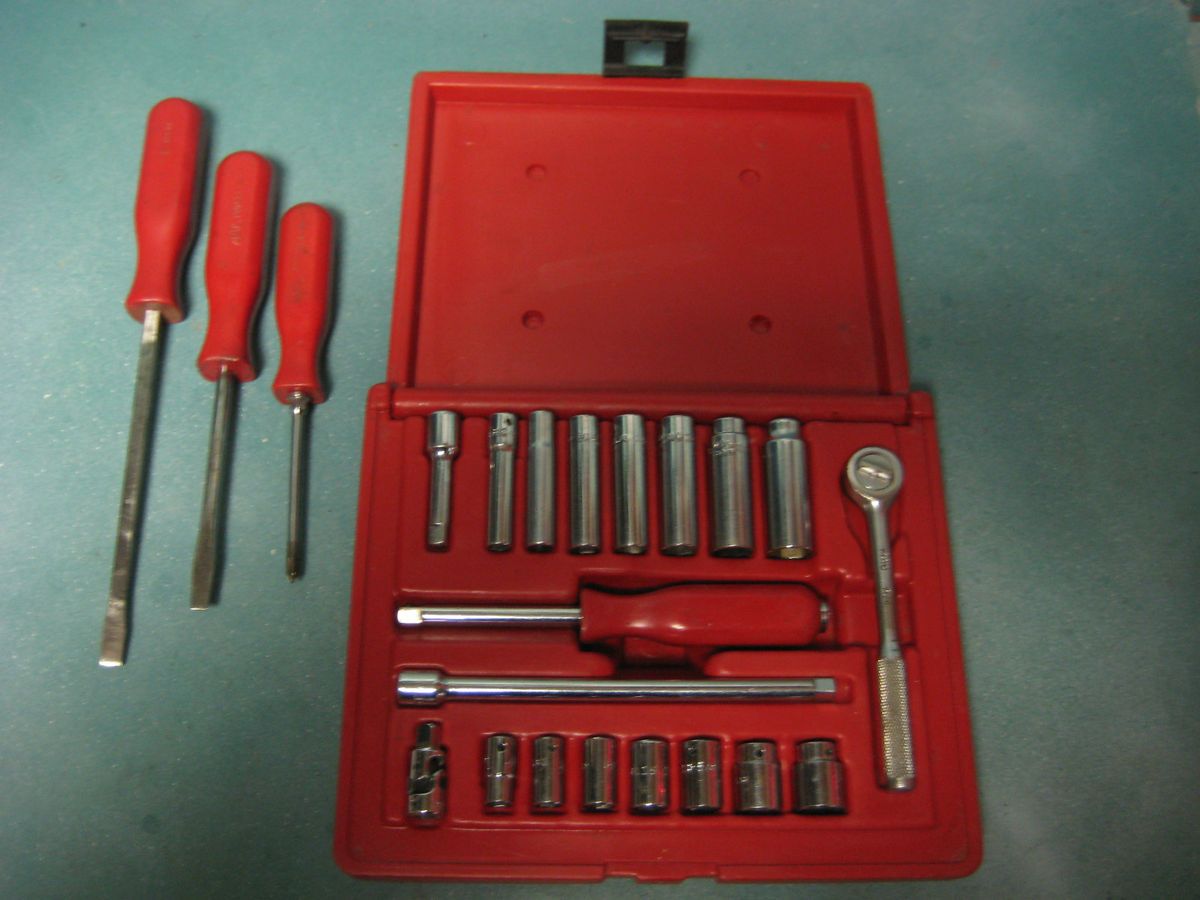   TOOLS 1 4 General Service Socket Set 3 flat phillips screwdriver set