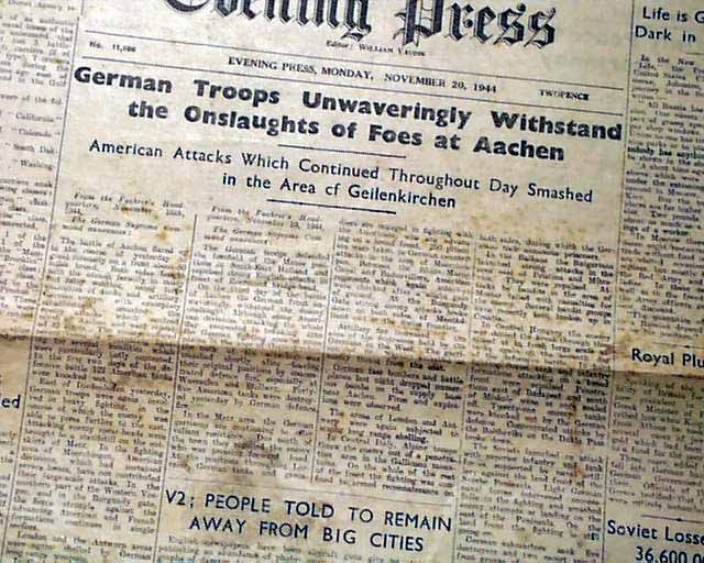 RARE Nazi Germany Occupation Island of Guernsey 1944 World War II WWII