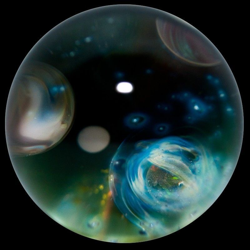 Marble Gateson Recko 2 Planet Nebula Universe w Opal Moon in