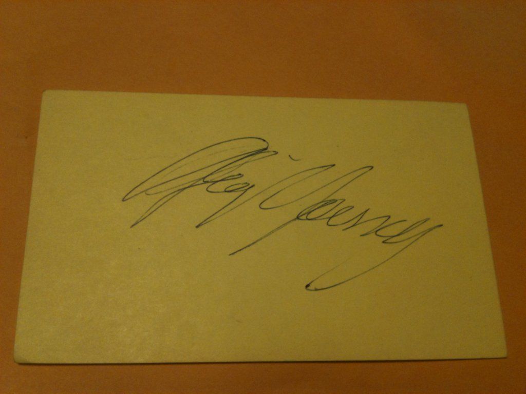 Gig Young (d. 1978) actor Signed cut Autograph. Original autograph on