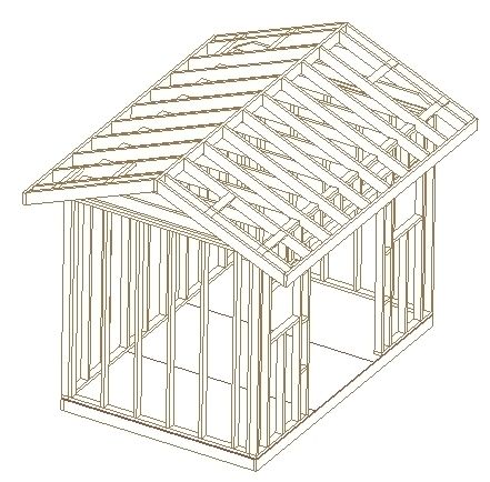 8X12 TRADITIONAL GABLE ROOF WOOD SHED PLANS, 26 PLANS, LEARN HOW TO