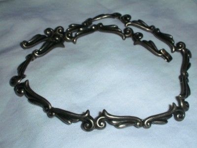 Beautiful Vintage Taxco Sterling Link Necklace Gerardo Lopez