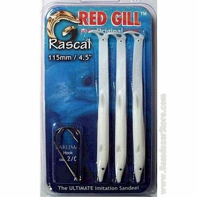 Original Red Gill Sand Eel Lures ~ Teasers for Striped Bass