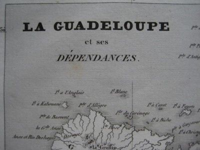  Map Guadeloupe French West Indies Marie Galante Pointe À Pitre