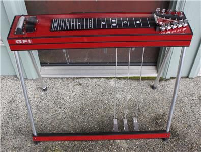 GFI GF 2 GF2 Pedal Steel Guitar W/ Case Excellent Condition RED Pedal