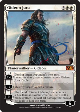 MTG Magic 2012 M12 Gideon Jura x1 Mint