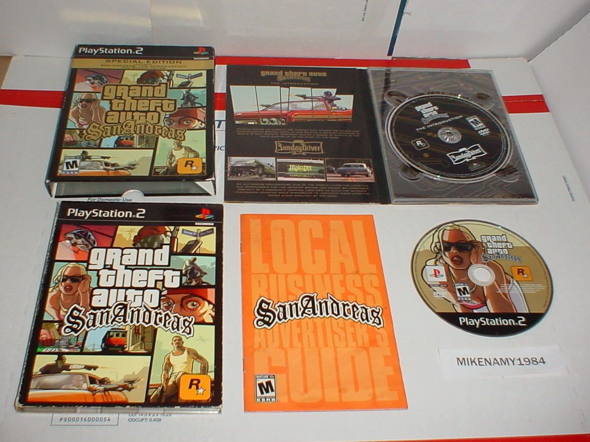 Grand Theft Auto San Andreas Special Edition PlayStation 2 PS2 Sunday  Driver! 710425279188